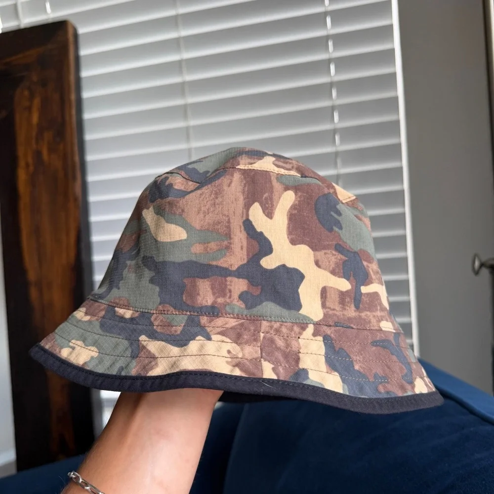 The North Face Bucket Hat L-XL Camo Mesh Side Panel Sun Hat Hiking Outdoors